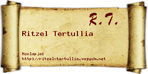 Ritzel Tertullia névjegykártya